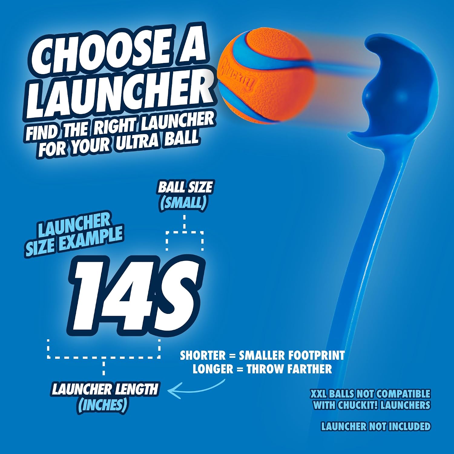 Chuckit! Sport 14S Manual Ball Launcher for Small Dogs