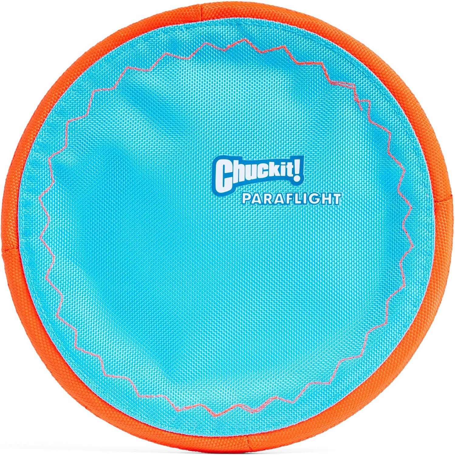 Chuckit! Paraflight Flying Disc Dog Toy, Floats, Size Large, 1 Pack Blue/Orange