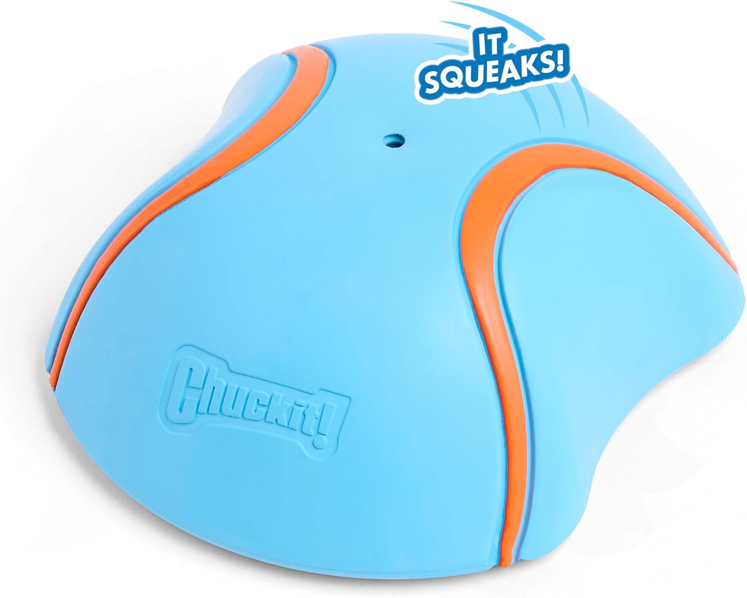 Chuckit! Indoor Super Slider Self-Fetch Squeaky Dog Toy, Durable Rubber