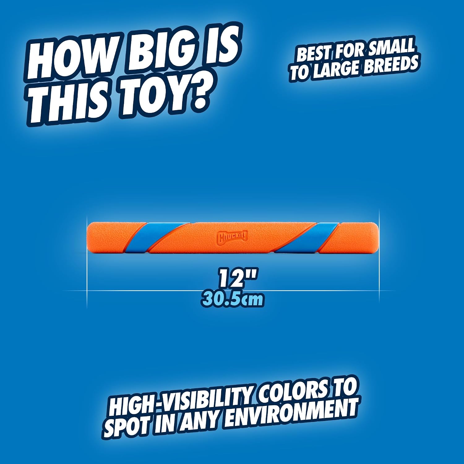 Chuckit! Ultra Fetch Stick Interactive Dog Toy, 12in, All Breeds UltraFetch Stick