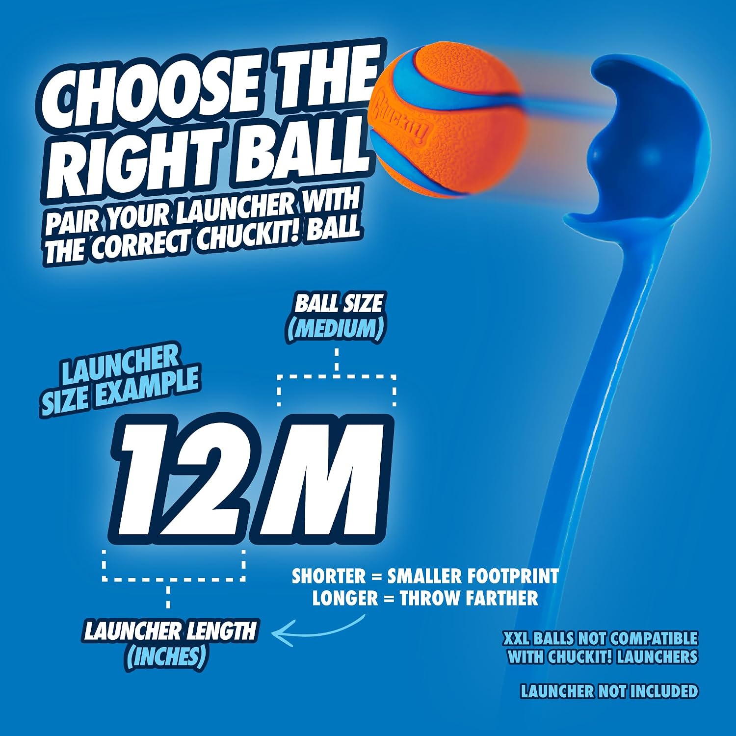 Chuckit! Dog Ball Launcher 12M Sport, Plastic, Great for Kids