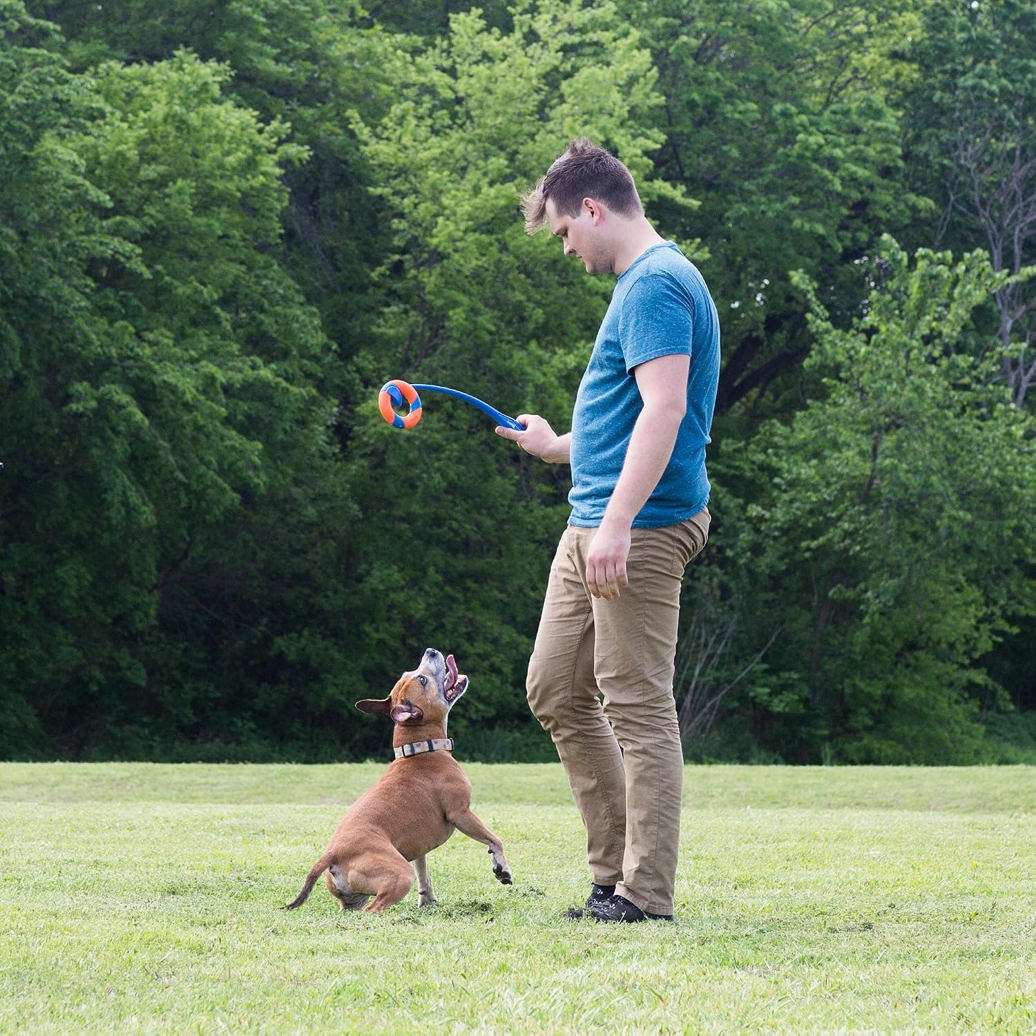 Chuckit! Ring Chaser Dog Ball Launcher Dog Toy Set, 22in