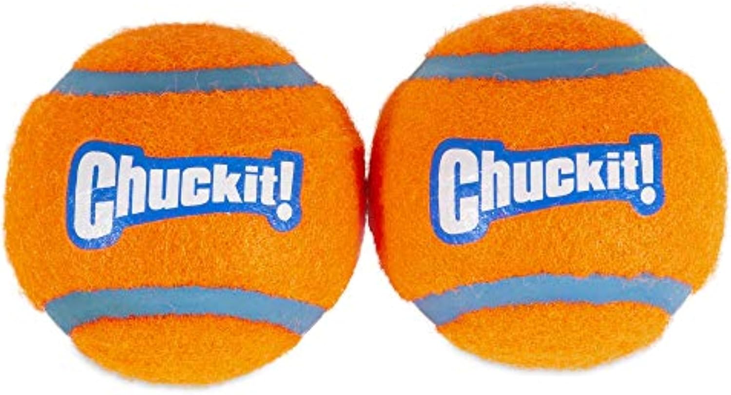 Chuckit! Dog Tennis Ball Toy, Large 3in, 2 Pack, for 60-100lbs Dogs