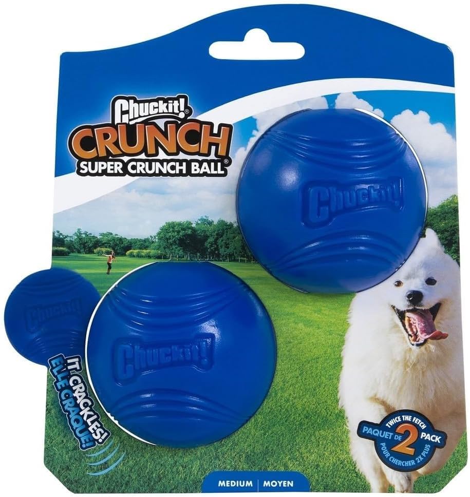 Chuckit! Crunch Ball Dog Toy, Medium (Pack of 2)