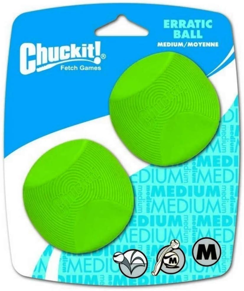 ChuckIt! Dog Erratic Ball (Large, 3-Inch, 1-Pack) Green