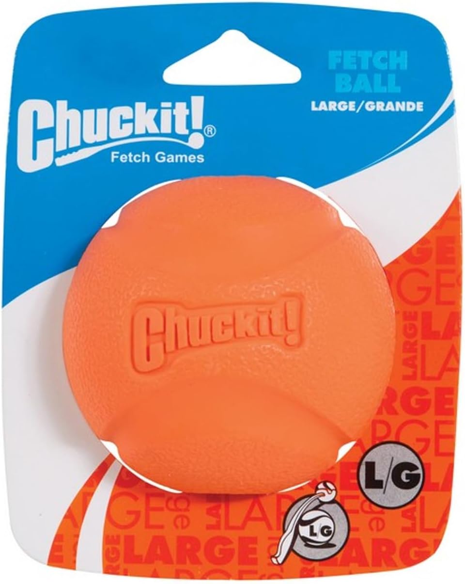 Chuckit! High-Bounce Rubber Fetch Ball Dog Toy, Large 3in, for Big Dogs Multi