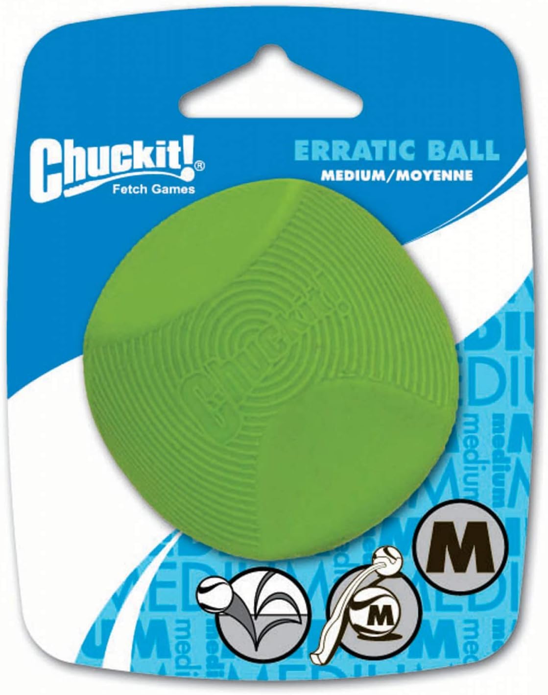 Chuckit! Erratic Ball Dog Fetch Toy, Medium (2.5 Inch) 1-Pack