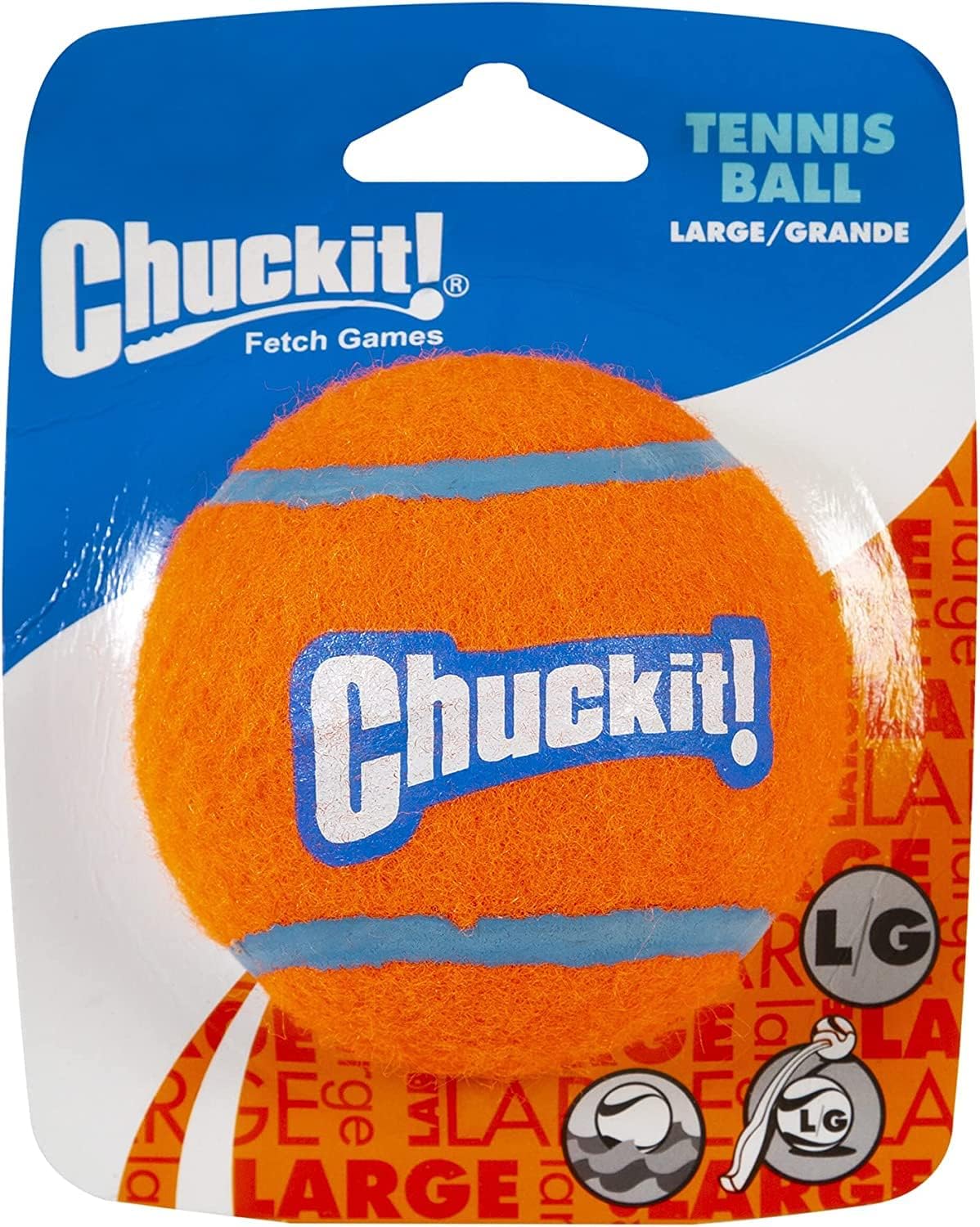 Chuckit! Dog Tennis Ball Dog Toy, Large 3in 1 Pack