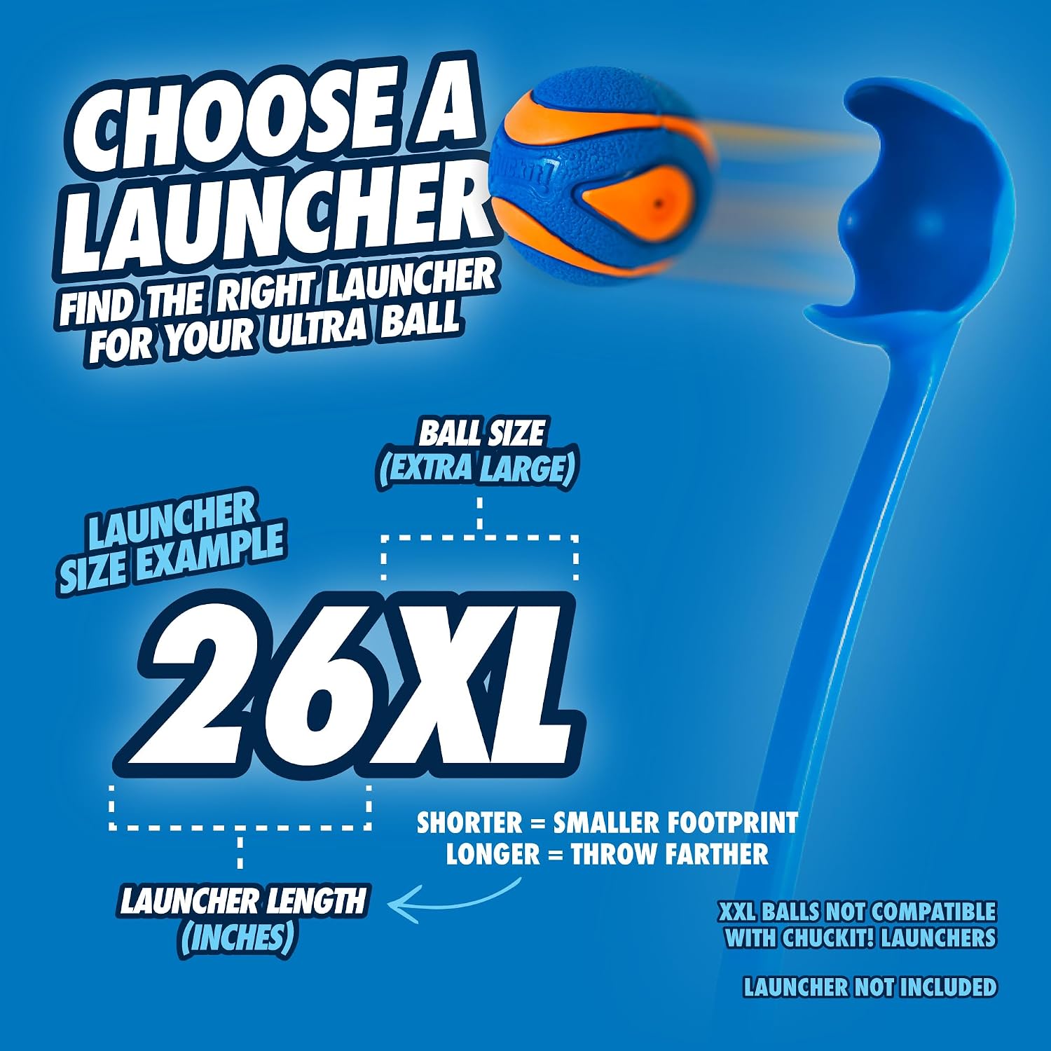 Chuckit! Ultra Squeaker Ball, Floats, XL 3.5in, for Dogs 100+lbs