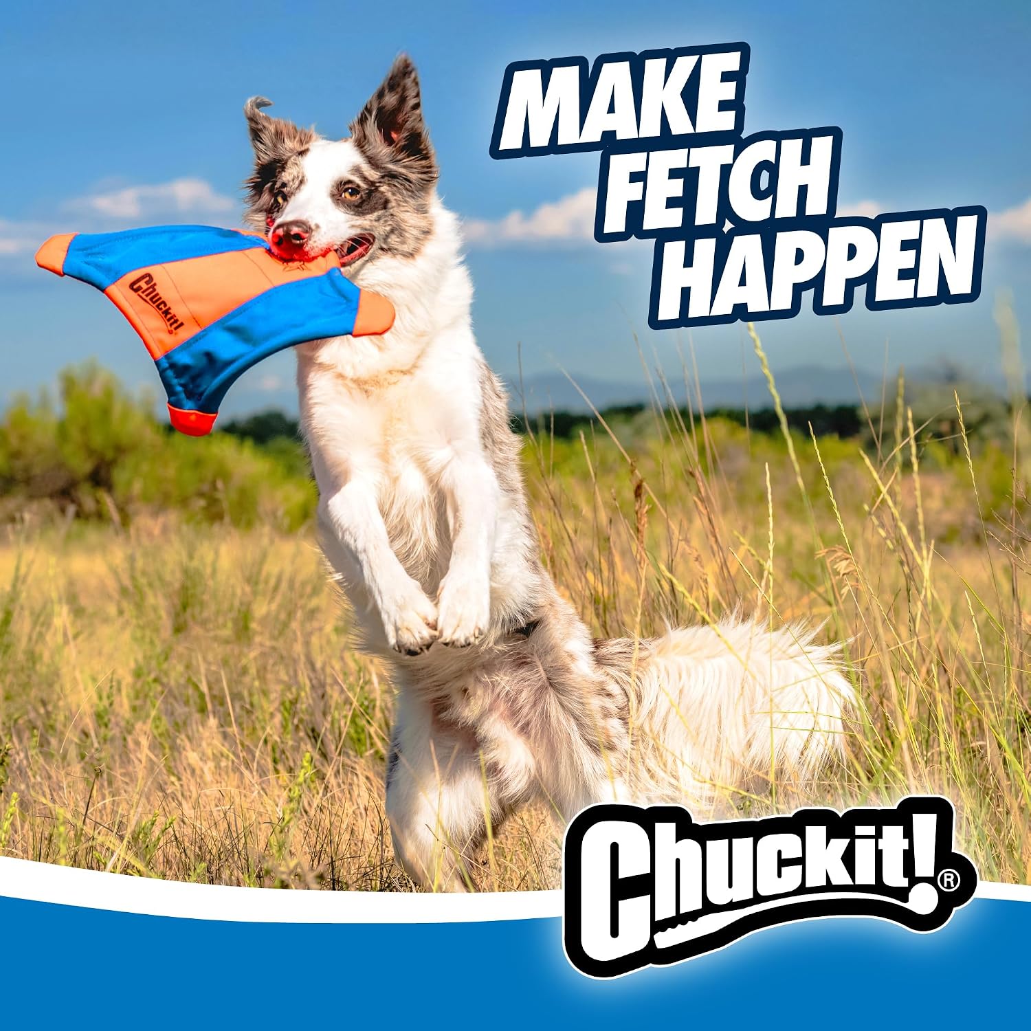 Chuckit! Flying Squirrel Fetch Dog Toy, Small, 8.25-in
