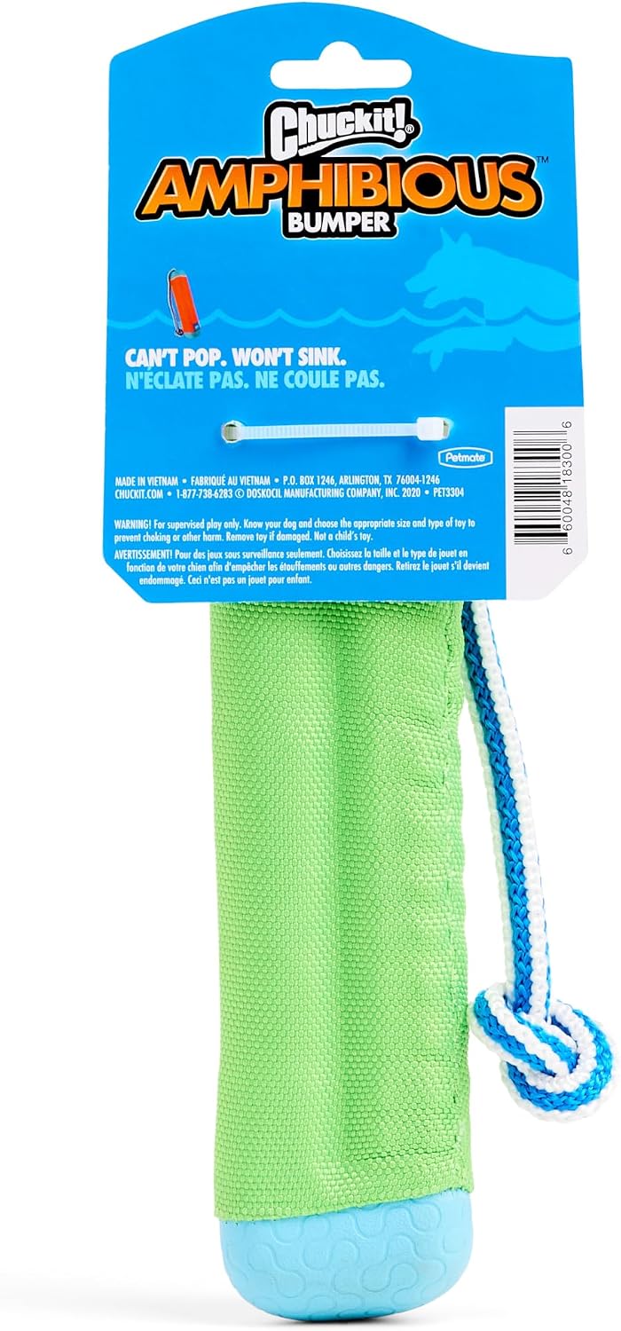 Chuckit! Amphibious Bumper Dog Fetch Toy, Small, Floats, for Water Play