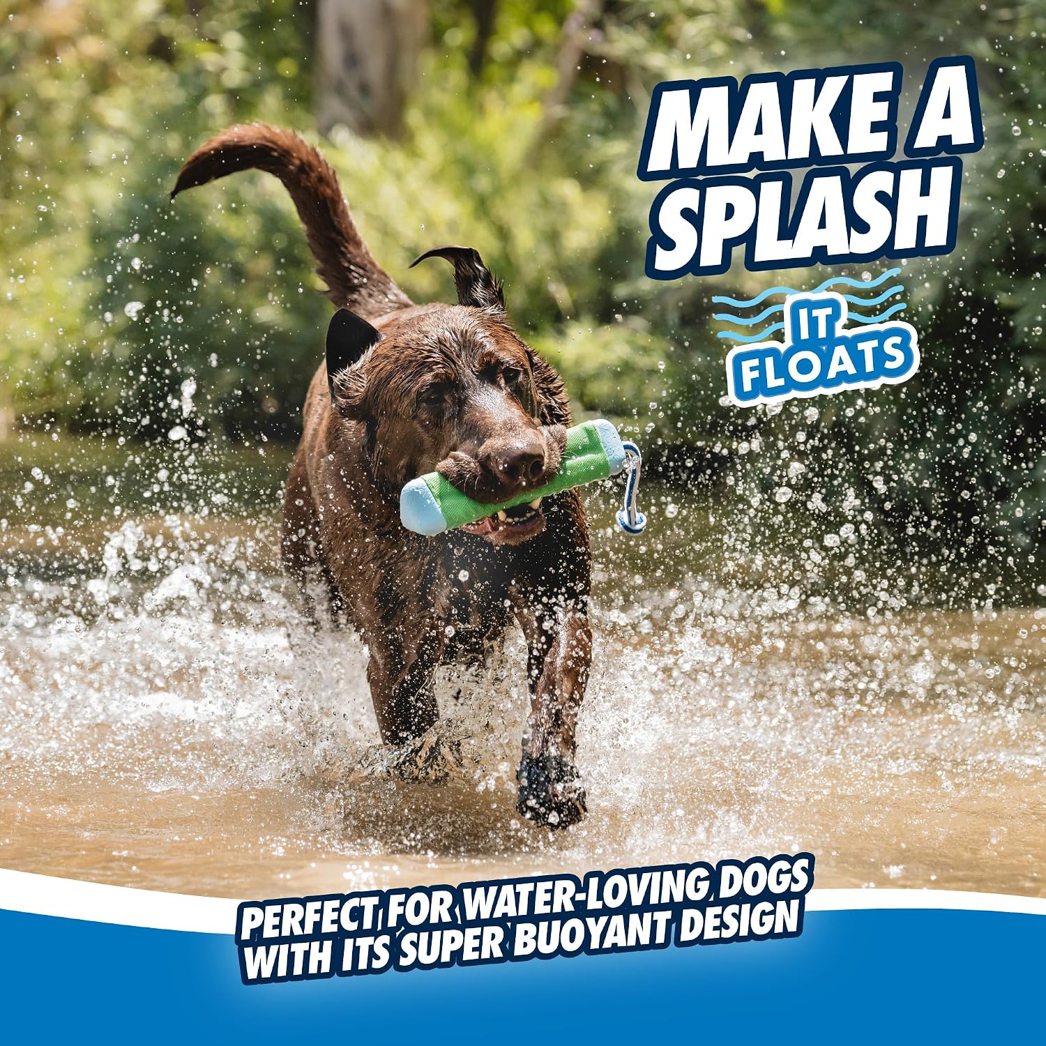 Chuckit! Amphibious Bumper Dog Fetch Toy, Small, Floats, for Water Play