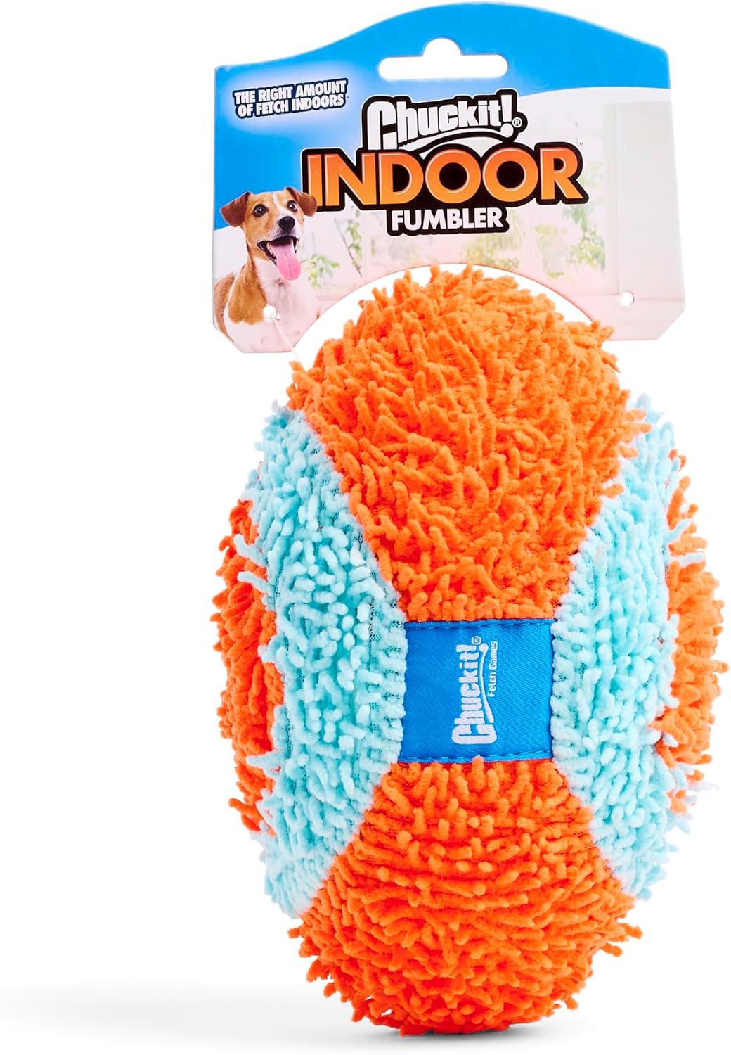 Chuckit! Indoor Fumbler Roller Dog Toy, Orange and Blue, 7.5in