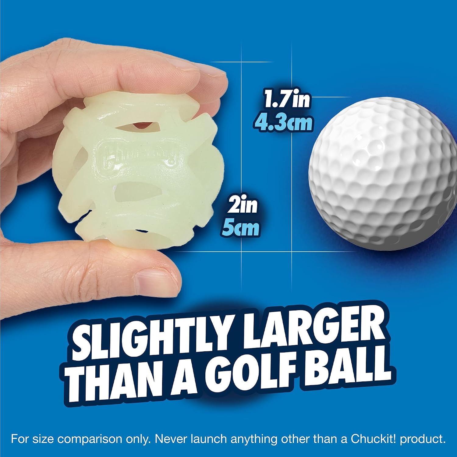 Chuckit! Air Glow Fetch Ball Dog Toy, Small 2in 2 Pack