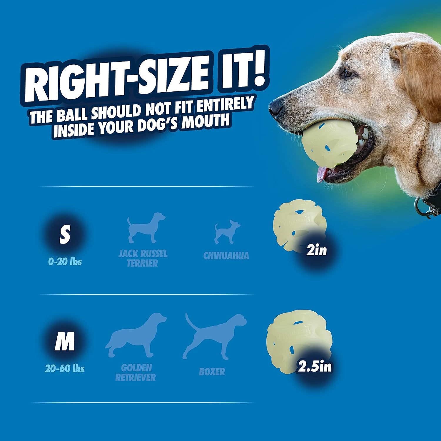 Chuckit! Air Glow Fetch Ball Dog Toy, Small 2in 2 Pack
