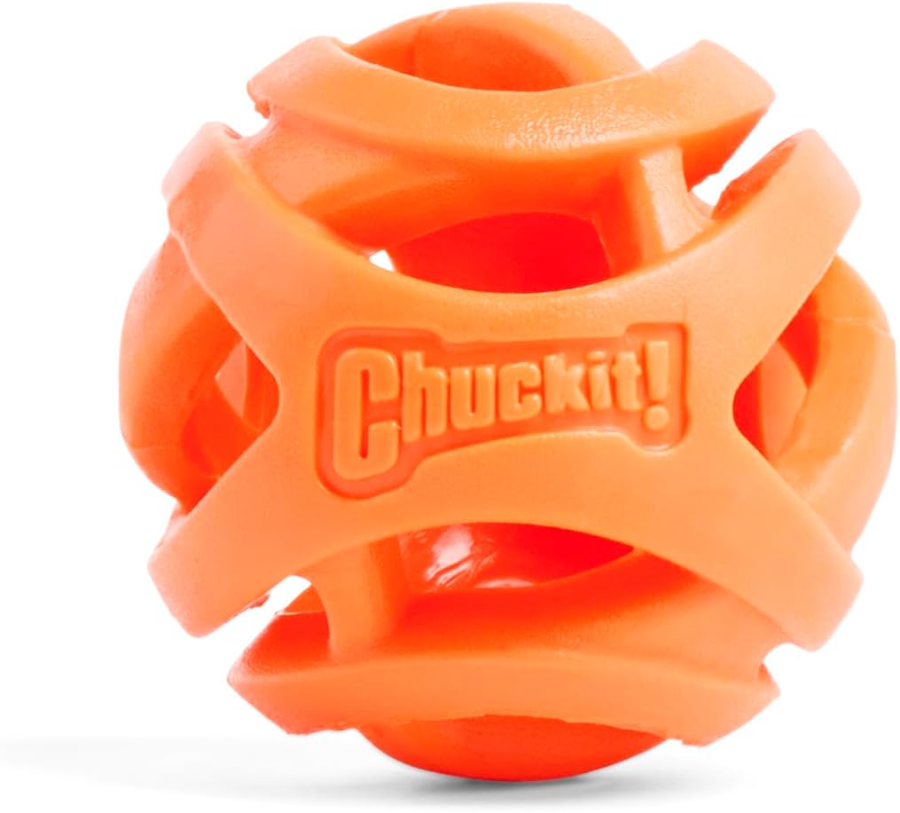 Chuckit! Air Fetch Ball Dog Toy - Size Large - For Dogs 60-100 lbs - Bouncy and Durable - Hollow Design - 3-inch Diameter - Pack of 1 Orange Fetch Ball