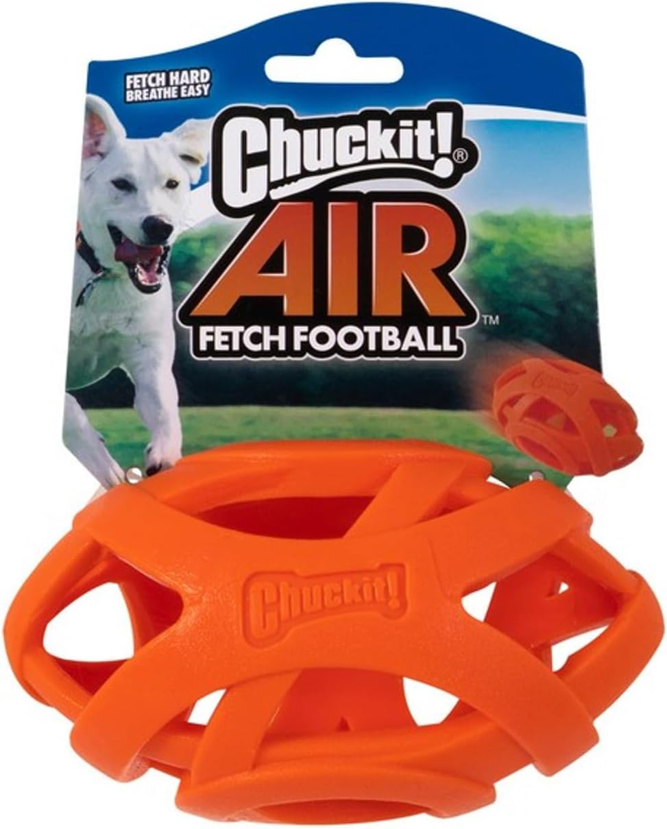 Chuckit! Air Fetch Football Dog Toy, Orange Orange Football